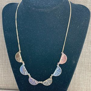Alfani Women Necklace Tri Tone Pendant Statement Jewelry Necklace $40
